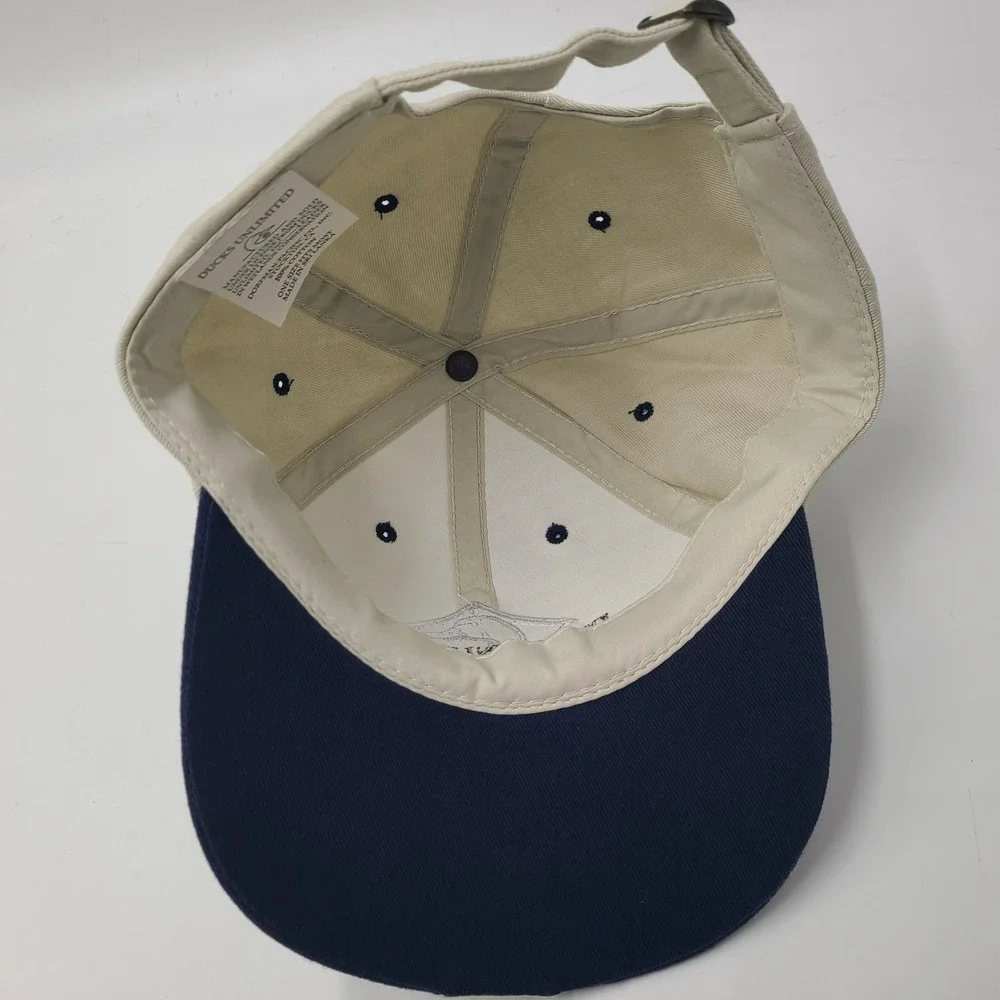Ducks Unlimited Hat Strapback (Fits Small) Beige Blue Outdoors Hunt Casual‎ Men